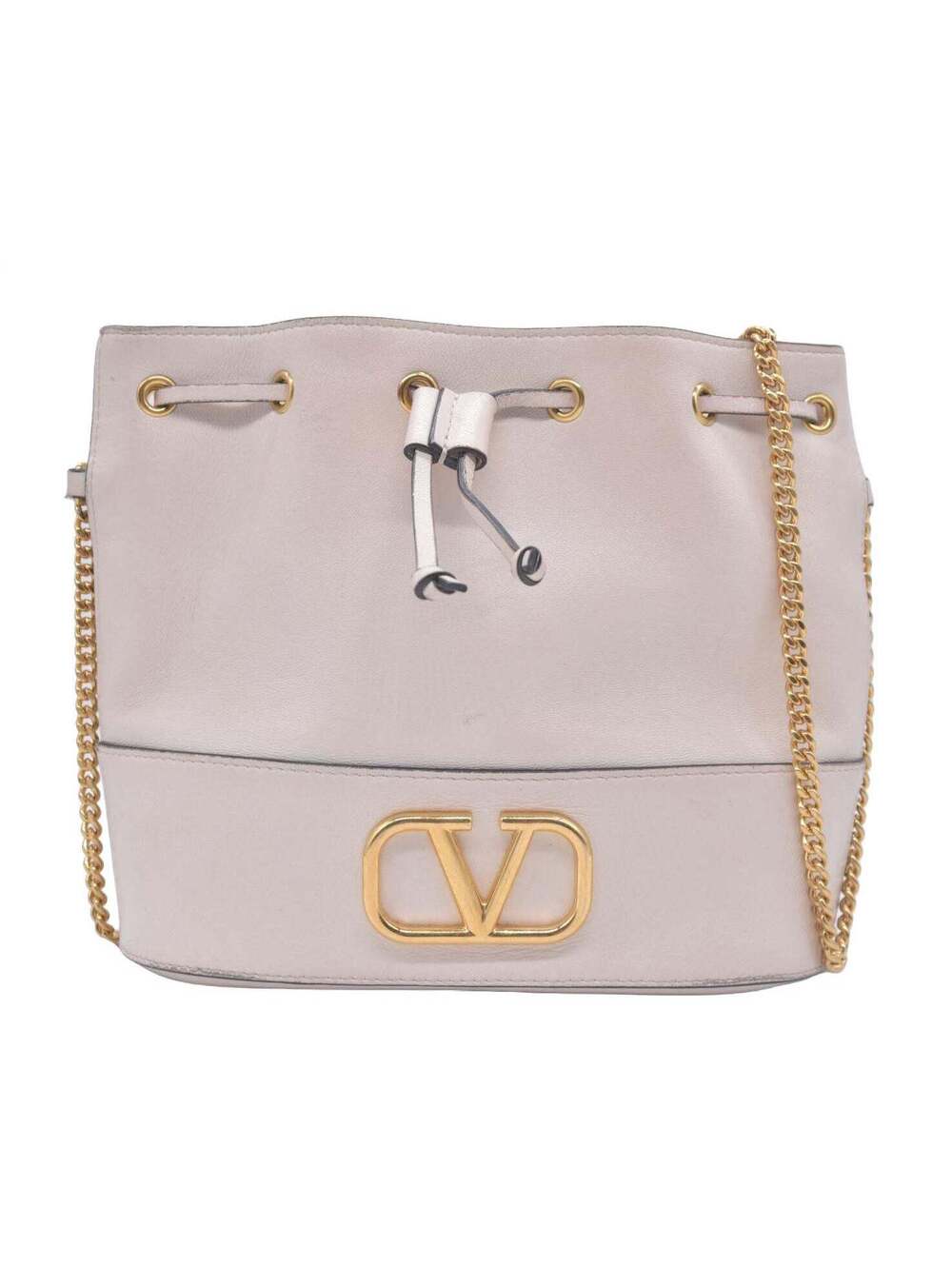 $1450 Valentino Mini VLogo Signature Bucket Bag In Nappa